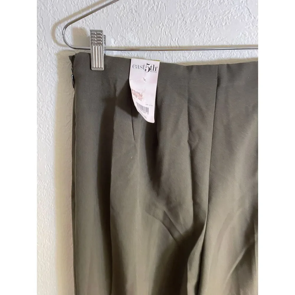 Vintage East 5th 1980 Womens Straight Leg Slacks Pants SIZE 14P Black Career NEW